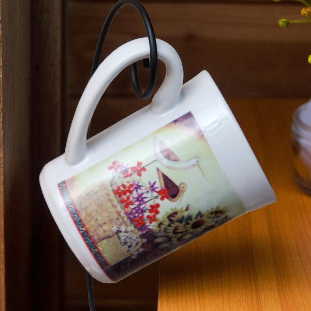 Vintage Essential Home Coffee Mug by Debi Hron - Sunflowers and Birds